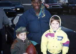Eddie, NY Giants Stephen Baker and Jimmy